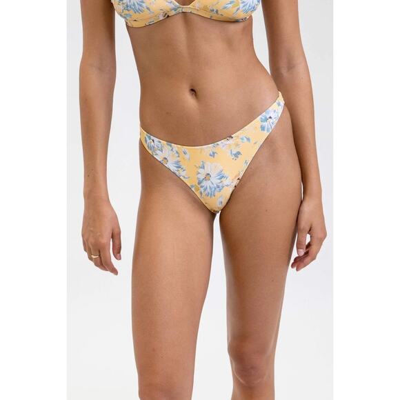Free People Rhythm Oia Bloom Floral Watercolor Cheeky Bikini Bottoms Size Small - Picture 3 of 11